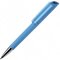 Ручка шариковая автоматическая "Flow T-GOM 30 CR" софт-тач, голубой/серебристый