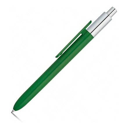 Ручка шариковая автоматическая "Kiwu Chrome" зеленый/серебристый