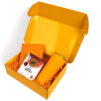 Набор подарочный: кружка термическая "Family Radmir", ежедневник недатированный "Velvet", кофе в дрип-пакетах "Lebo" 6 шт.