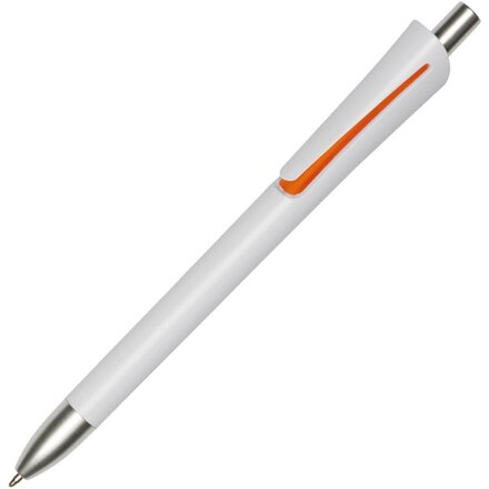 Ручка шариковая автоматическая "Oregon" белый/оранжевый