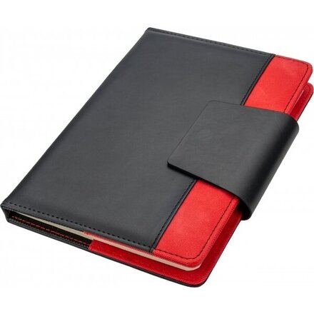 Блокнот А5 "Asunción", красный/черный