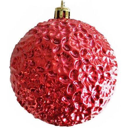 Новогоднее подвесное украшение из полистирола / 8x8x8см, красный