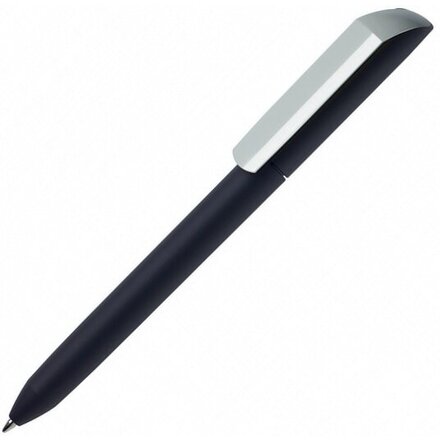 Ручка шариковая автоматическая "Flow Pure GOM K" софт-тач, черный/серый
