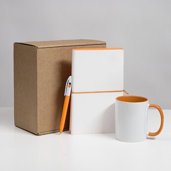 Набор подарочный "White Veil", белый/оранжевый