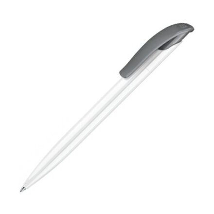 Ручка шариковая автоматическая "Challenger Polished Basic" белый/серый