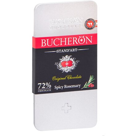 Шоколад горький "Bucheron" с розмарином и розовым перцем, 100 гр