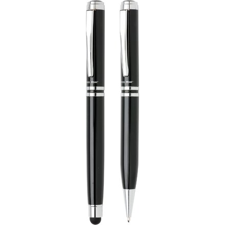 Набор "Executive" черный/серебристый: ручка шариковая автоматическая и роллер