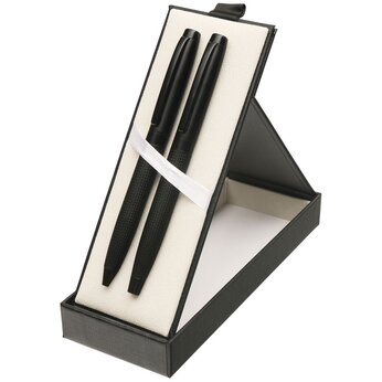 Набор ручек шарик.+роллер "Kafka" черный, подарочн. упак.