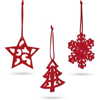 Набор новогодних игрушек "Dario" красный