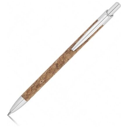 Ручка шариковая автоматическая "Natura" коричневый/серебристый