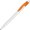 Ручка шариковая автоматическая "Какаду" белый/оранжевый