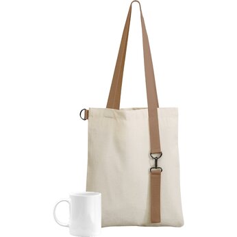 Набор подарочный: Сумка для покупок "Superbag Casual", кружка для сублимации "Премиум B101AA"