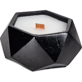 Свеча в декоративном стакане "Geometry", черный