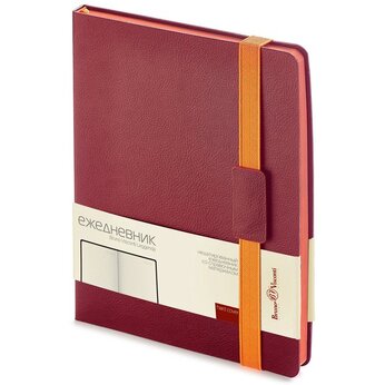 Ежедневник недатированный «Leggenda» В5, бордовый