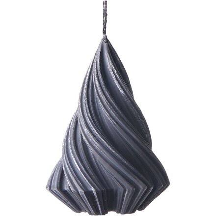 Свеча "Елка", ароматическая, черная с серебристым напылением