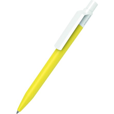 Ручка шариковая автоматическая "Dot MATT CB AB Antibacteria" желтый/белый,