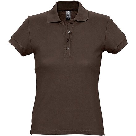Рубашка-поло женская "Passion" 170, L, шоколадный