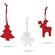 Набор новогодних игрушек "Zermatt" красный/белый
