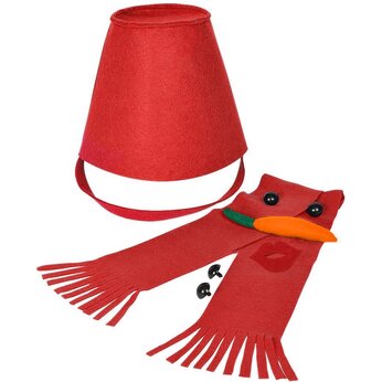 Набор для лепки снеговика "Улыбка", красный