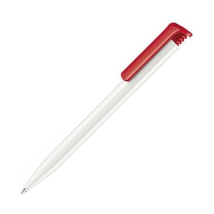 Ручка шариковая автоматическая "Super Hit Polished Basic" белый/красный