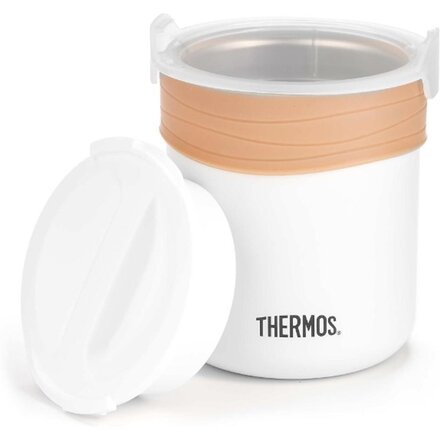 Термос для еды "Thermos JBS-360" белый/светло-коричневый