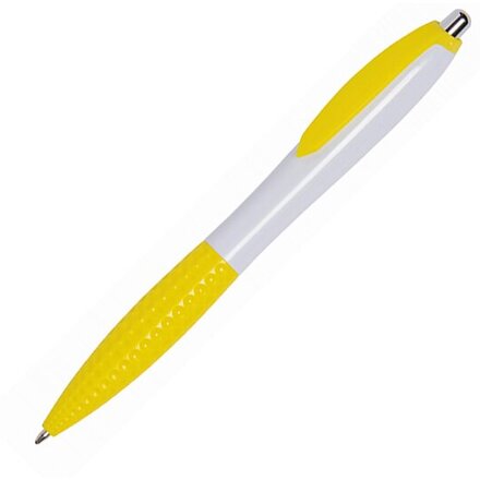 Ручка шариковая автоматическая "Jump" белый/желтый