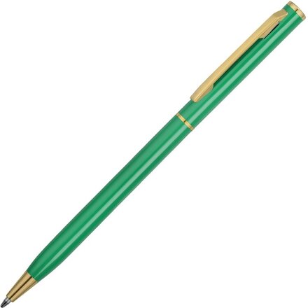 Ручка шариковая автоматическая "Жако" зеленый/золотистый