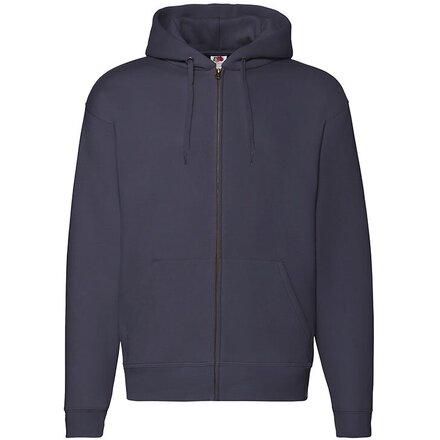 Толстовка мужская "Premium Hooded Sweat Jacket" 280, S, с капюшоном, глубокий темно-синий