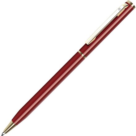 Ручка шариковая автоматическая "Slim" бордовый/золотистый