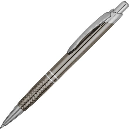 Ручка шариковая автоматическая "Кварц" темно-серый/серебристый