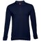Рубашка-поло мужская "Bern" 210, XXL, с длинным рукавом, темно-синий