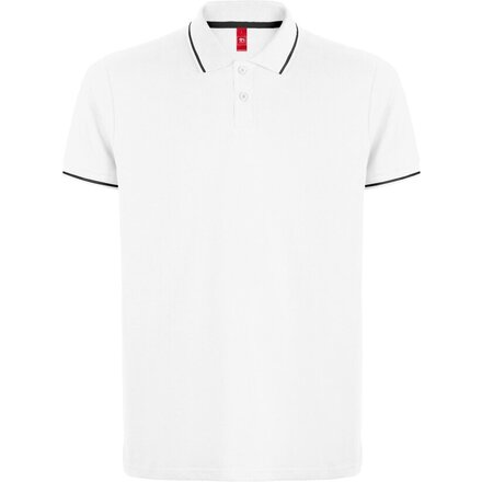 Рубашка-поло мужская "Spectrum" 195, XXL, белый/черный