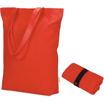 Сумка Fixy из переработанного хлопка с фиксирующей эластичной лентой, красный