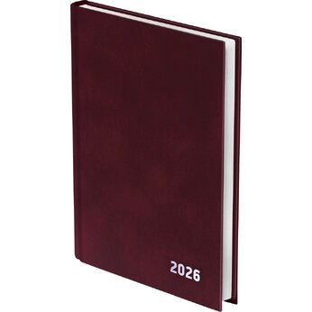 Ежедневник датированный А5 "Бумвинил BG", бордовый 2026