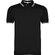 Рубашка-поло мужская "Montreal" 230, 2XL, черный/белый