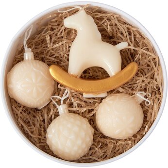 Набор свечей в подарочной коробке "Noel", молочный