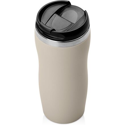 Термокружка "Mony Steel" 350 мл, soft touch, бежевый