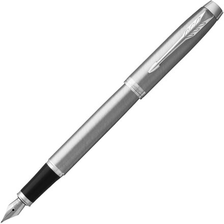 Перьевая ручка Parker IM Stainless Steel CT, перо: F, цвет чернил: blue, в подарочной упаковке.