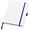 Блокнот "ColorNote White", твердая обложка A5, 80 листов, белый с синим