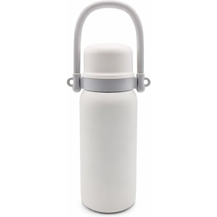 Термос "Holdy" с ручкой, белый/серый