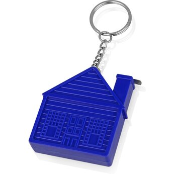 Брелок-рулетка "Домик" синий