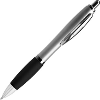 Ручка пластиковая шариковая CONWI, серебристый/черный