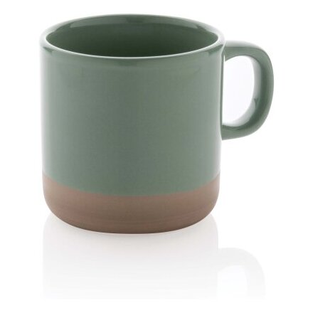 Кружка "P434.117", зеленый/натуральный
