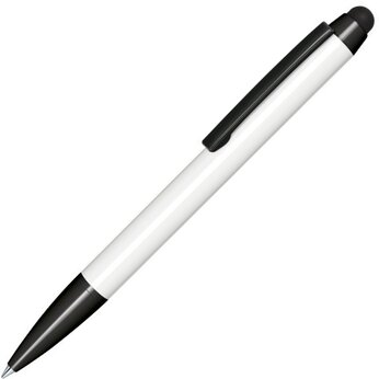 Ручка шариковая автоматическая "Attract Stylus" белый/черный