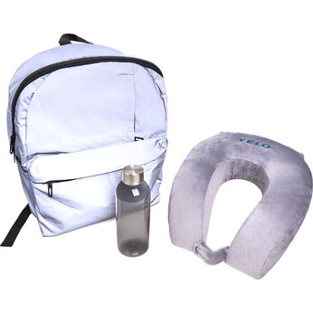 Набор подарочный: рюкзак "Reflector", бутылка для воды "Rill", подушка-подголовник "Stash & Snooze"