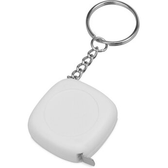 Брелок-рулетка "Block" белый/серебристый