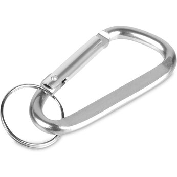 Брелок-карабин из переработанного алюминия "Alumina", серебристый