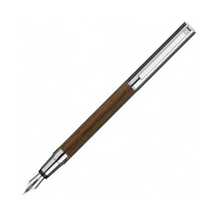 Ручка перьевая "Tizio" коричневый/серебристый