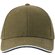 Бейсболка "PILOT PIPING SANDWICH-S", оливковый/белый
