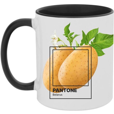 Кружка "Pantone. Belarus" белый/черный